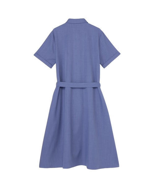 TOKYO SHIRTS（トウキョウシャツ）の「麻調合繊素材シャツワンピース 五分袖（シャツ/ブラウス・レディース・ネイビー/ブルー/オレンジ・M/L/LL）」の10枚目の写真