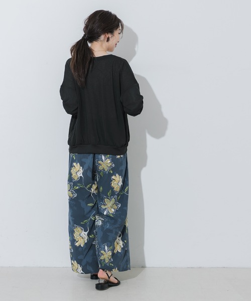 coca(coca)(コカ)の「シアージョーゼットビッグカーディガン(カーディガン/ボレロ・レディース・アイボリー/ブラック・L/M/S)」の14枚目の写真