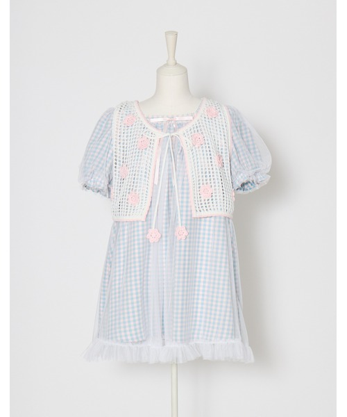 Lolime by mellfy memory（ロリミー バイ メルフィーメモリー）の「flower summer knit bustier（ベスト・レディース・ホワイト・FREE）」の19枚目の写真