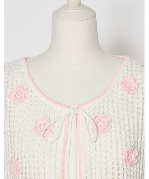 Lolime by mellfy memory（ロリミー バイ メルフィーメモリー）の「flower summer knit bustier（ベスト・レディース・ホワイト・FREE）」の14枚目の写真