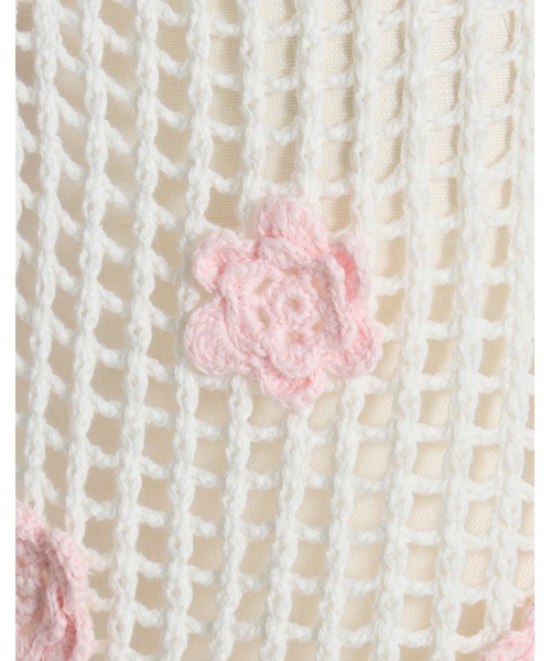 Lolime by mellfy memory（ロリミー バイ メルフィーメモリー）の「flower summer knit bustier（ベスト・レディース・ホワイト・FREE）」の17枚目の写真