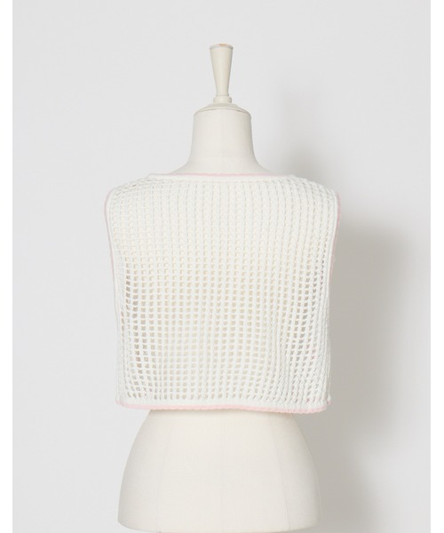 Lolime by mellfy memory（ロリミー バイ メルフィーメモリー）の「flower summer knit bustier（ベスト・レディース・ホワイト・FREE）」の13枚目の写真