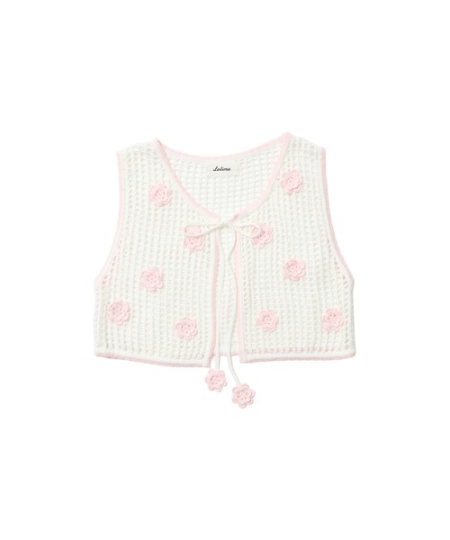 Lolime by mellfy memory（ロリミー バイ メルフィーメモリー）の「flower summer knit bustier（ベスト・レディース・ホワイト・FREE）」の20枚目の写真