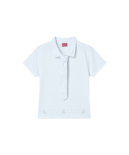 NYXX(エヌワイエックスエックス)の「TIE PIQUE SHIRT WHITE(Tシャツ/カットソー・レディース・その他・FREE)」の3枚目の写真