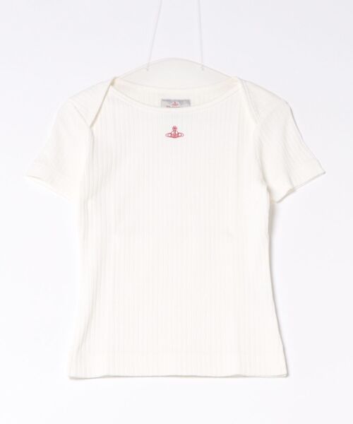 30-MVS引き揃え針抜きﾌﾗｲｽ半袖ﾄｯﾌﾟ（Tシャツ/カットソー）｜Vivienne