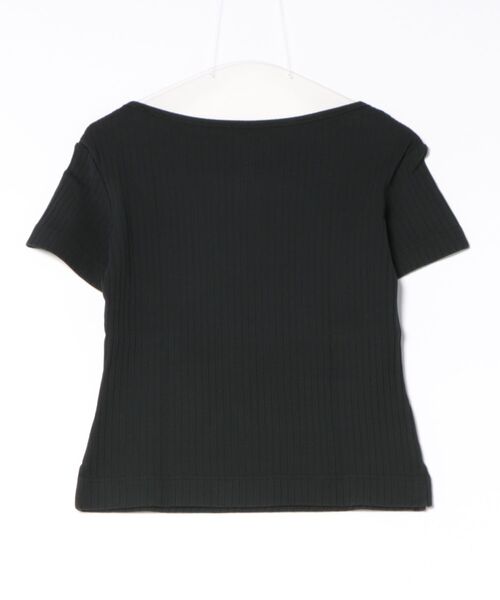 Vivienne Westwood(ヴィヴィアンウエストウッド)の「30-MVS引き揃え針抜きフライス半袖トップ(Tシャツ/カットソー・レディース・パープル/ホワイト/ブラック・FREE)」の4枚目の写真
