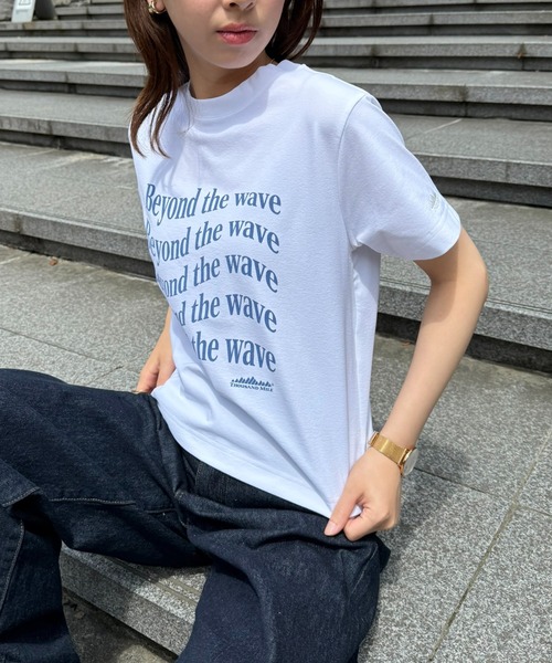 THOUSAND MILE(サウザンドマイル)の「【THOUSAND MILE】SHORT SLEEVE COMPACT PRINT T-SHIRT (Beyond)(Tシャツ/カットソー・レディース・ホワイト・FREE)」の4枚目の写真