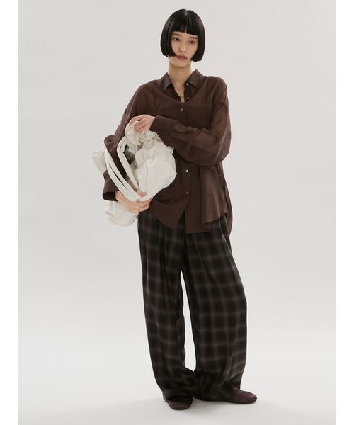 emmi(エミ)の「チェックイージーパンツ(その他パンツ・レディース・ダークブラウン/グレー・1/0)」の18枚目の写真