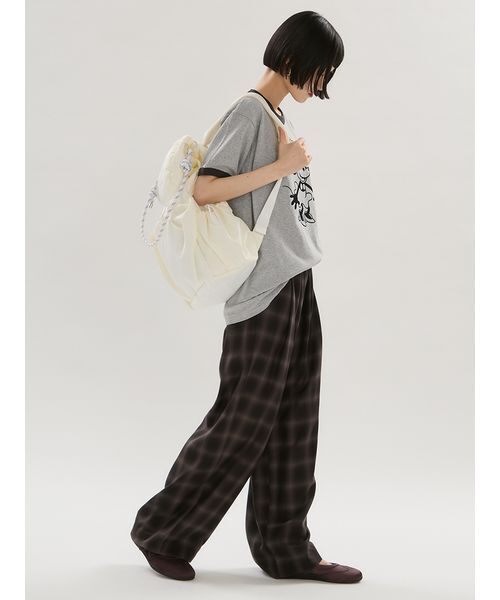 emmi(エミ)の「チェックイージーパンツ(その他パンツ・レディース・ダークブラウン/グレー・1/0)」の16枚目の写真