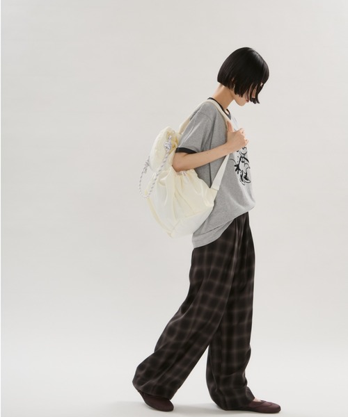 emmi(エミ)の「チェックイージーパンツ(その他パンツ・レディース・ダークブラウン/グレー・1/0)」の3枚目の写真