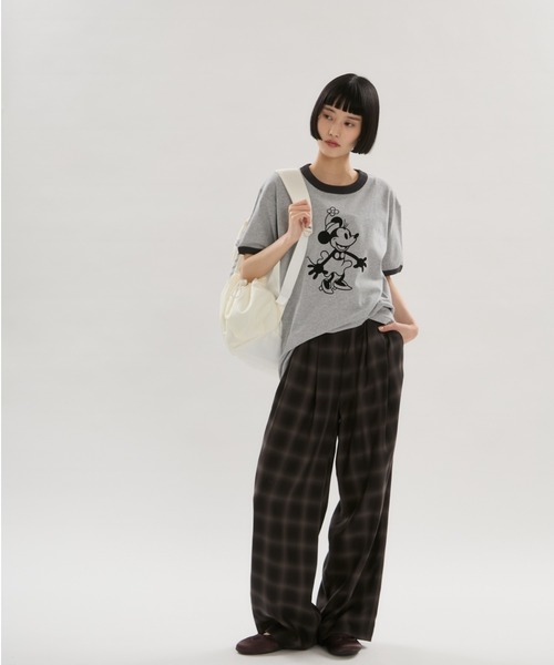 emmi(エミ)の「チェックイージーパンツ(その他パンツ・レディース・ダークブラウン/グレー・1/0)」の5枚目の写真
