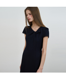 DEHEVE（デヘヴェ）の「Twist Layered Long Dress [Navy]（ワンピース）」