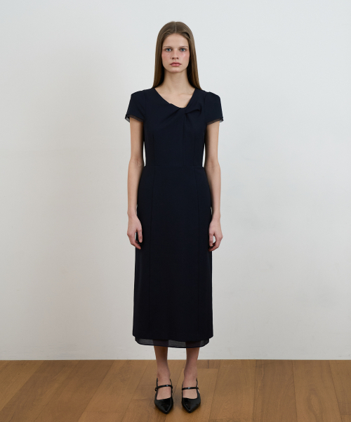 DEHEVE（デヘヴェ）の「Twist Layered Long Dress [Navy]（ワンピース・レディース・ネイビー・SMALL/MEDIUM）」の10枚目の写真
