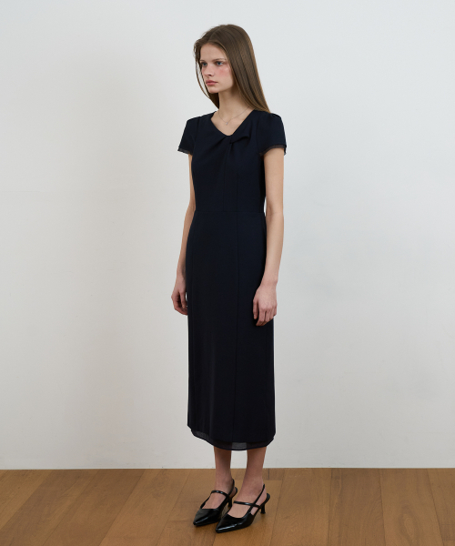 DEHEVE（デヘヴェ）の「Twist Layered Long Dress [Navy]（ワンピース・レディース・ネイビー・SMALL/MEDIUM）」の9枚目の写真