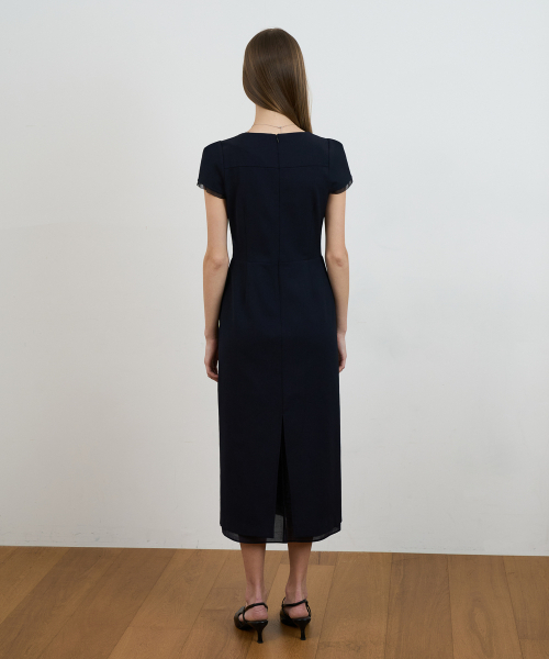 DEHEVE（デヘヴェ）の「Twist Layered Long Dress [Navy]（ワンピース・レディース・ネイビー・SMALL/MEDIUM）」の8枚目の写真