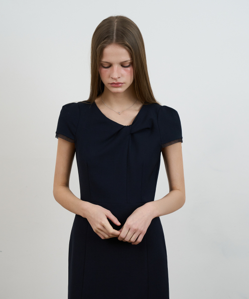 DEHEVE（デヘヴェ）の「Twist Layered Long Dress [Navy]（ワンピース・レディース・ネイビー・SMALL/MEDIUM）」の5枚目の写真