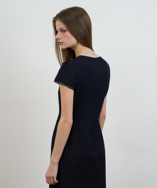 DEHEVE（デヘヴェ）の「Twist Layered Long Dress [Navy]（ワンピース・レディース・ネイビー・SMALL/MEDIUM）」の4枚目の写真