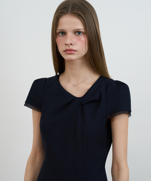 DEHEVE（デヘヴェ）の「Twist Layered Long Dress [Navy]（ワンピース・レディース・ネイビー・SMALL/MEDIUM）」の3枚目の写真