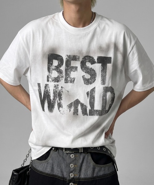 A'gem(エージェム)の「A'GEM/9 × .kom 『A'gem/エージェム』 BEST WORLD Tシャツ(Tシャツ/カットソー・メンズ・ピンク/ブラック/ホワイト・FREE)」の5枚目の写真