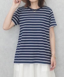 天竺Aライン先染めボーダーTシャツ
