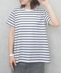 天竺Aライン先染めボーダーTシャツ