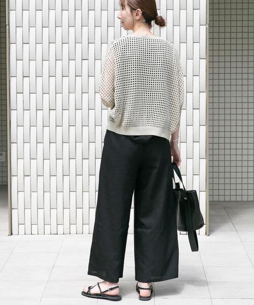 ITEMS URBANRESEARCH(アイテムズ アーバンリサーチ)の「メッシュニットカーディガン(ニット/セーター・レディース・ブラウン/ブラック/グレー系その他・FREE)」の12枚目の写真