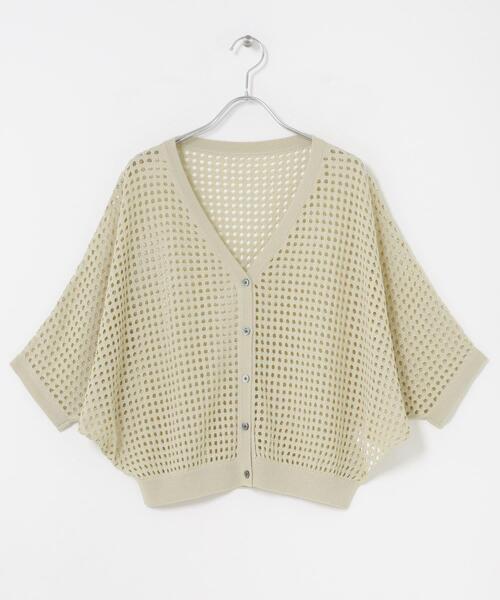 ITEMS URBANRESEARCH(アイテムズ アーバンリサーチ)の「メッシュニットカーディガン(ニット/セーター・レディース・ブラウン/ブラック/グレー系その他・FREE)」の14枚目の写真