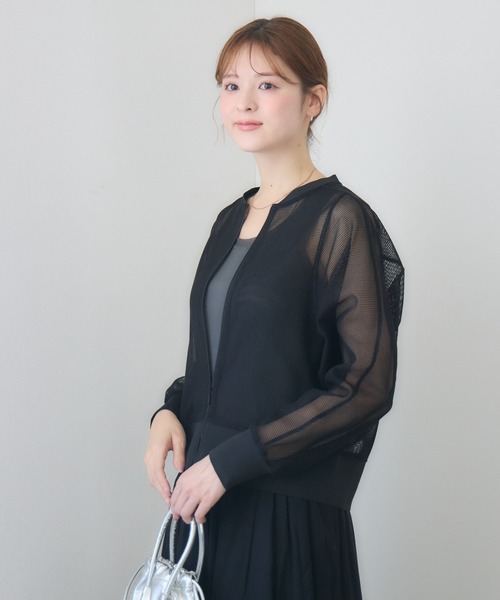 KATHARINE ROSS(キャサリンロス)の「メッシュブルゾン(ブルゾン・レディース・オフホワイト/ブラック・FREE)」の10枚目の写真