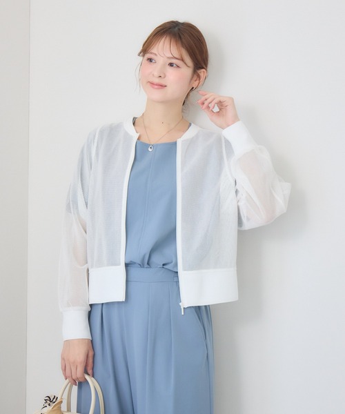 KATHARINE ROSS(キャサリンロス)の「メッシュブルゾン(ブルゾン・レディース・オフホワイト/ブラック・FREE)」の21枚目の写真