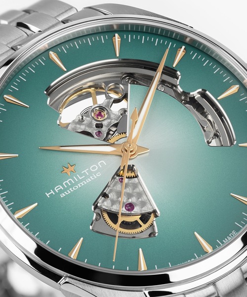 HAMILTON（ハミルトン）の「HAMILTON [ハミルトン] 腕時計 Jazzmaster （ジャズマスター） Open Heart 自動巻き 40MM ブルー×シルバー（アナログ腕時計・メンズ・ブルー・FREE）」の5枚目の写真