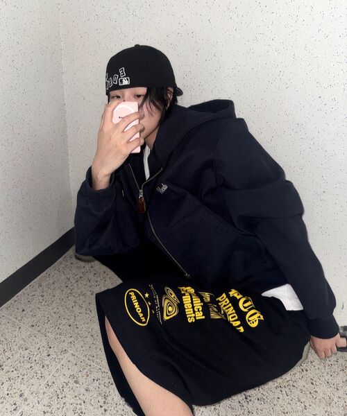PRINOAR(プリノア)の「マルチロゴシングルプリーツバミューダショーツ - ネイビー(その他パンツ・レディース・ネイビー・SMALL/LARGE/MEDIUM)」の12枚目の写真