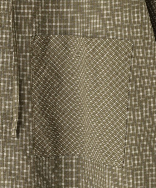 LOWRYS FARM（ローリーズファーム）の「【LFM(U)】チェックフーディショートシャツＳＳ　 1043924（シャツ/ブラウス・メンズ・ブルー/ホワイト/グリーン・MEDIUM/LARGE）」の10枚目の写真