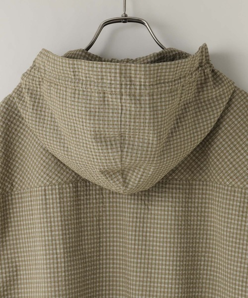 LOWRYS FARM（ローリーズファーム）の「【LFM(U)】チェックフーディショートシャツＳＳ　 1043924（シャツ/ブラウス・メンズ・ブルー/ホワイト/グリーン・MEDIUM/LARGE）」の8枚目の写真