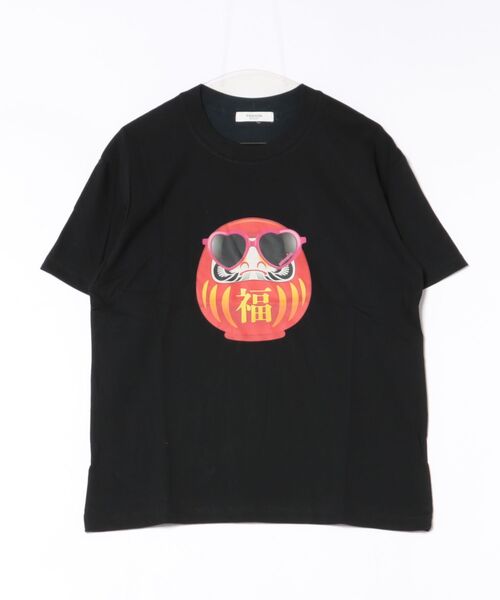 attagirl(アタガール)の「オーバーサイズダルマプリントTシャツ(Tシャツ/カットソー・レディース・ブラック/ホワイト/ブラウン・L/M)」の2枚目の写真