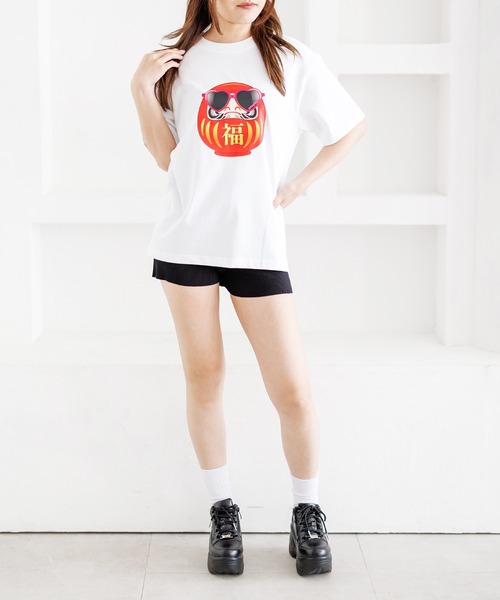 attagirl(アタガール)の「オーバーサイズダルマプリントTシャツ(Tシャツ/カットソー・レディース・ブラック/ホワイト/ブラウン・L/M)」の16枚目の写真