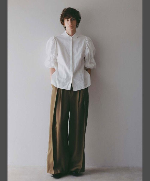 HER.(ハー)の「リラクシータックパンツ(その他パンツ・レディース・チャコールグレー/カーキ・1/2)」の4枚目の写真