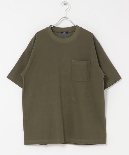 ITEMS URBANRESEARCH(アイテムズ アーバンリサーチ)の「接触冷感 ツイル ポケット Tシャツ(Tシャツ/カットソー・メンズ・オリーブ/チャコールグレー/ブルー系その他/モカ・LARGE/MEDIUM)」の16枚目の写真