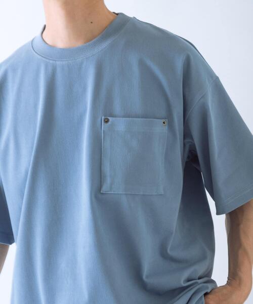 ITEMS URBANRESEARCH(アイテムズ アーバンリサーチ)の「接触冷感 ツイル ポケット Tシャツ(Tシャツ/カットソー・メンズ・オリーブ/チャコールグレー/ブルー系その他/モカ・LARGE/MEDIUM)」の18枚目の写真