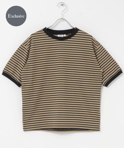 STAR&STRIPE(スターアンドストライプ)の「『別注』STAR&STRIPE×DOORS MULTI RINGER T-SHIRTS2(Tシャツ/カットソー・レディース・グリーン系その他/ブラック系その他・ONE)」の2枚目の写真