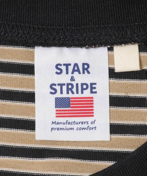 STAR&STRIPE(スターアンドストライプ)の「『別注』STAR&STRIPE×DOORS MULTI RINGER T-SHIRTS2(Tシャツ/カットソー・レディース・グリーン系その他/ブラック系その他・ONE)」の5枚目の写真