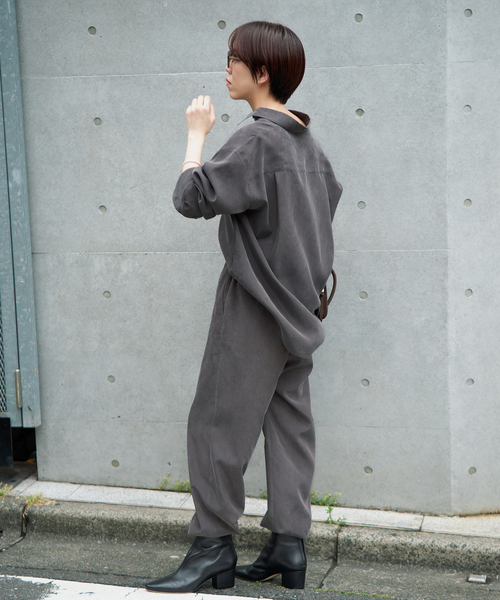 IENA(イエナ)の「《/手洗い可》フィブリルキュプラミックスジョガーパンツ(その他パンツ・レディース・チャコールグレー/カーキ・38/36)」の3枚目の写真
