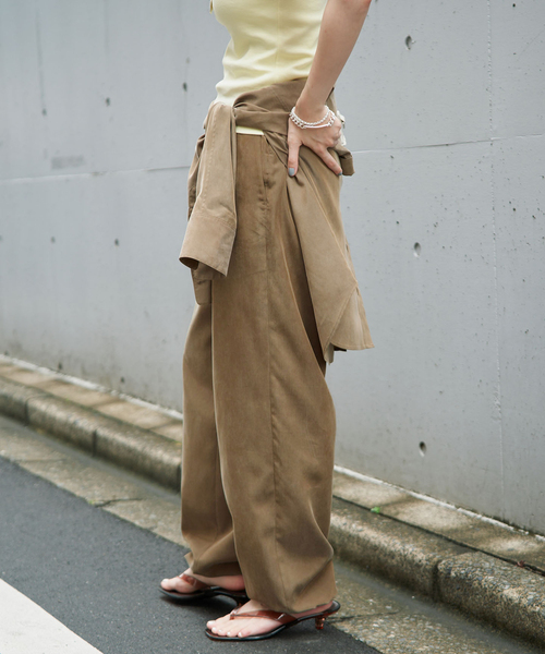 IENA(イエナ)の「《/手洗い可》フィブリルキュプラミックスジョガーパンツ(その他パンツ・レディース・チャコールグレー/カーキ・38/36)」の14枚目の写真