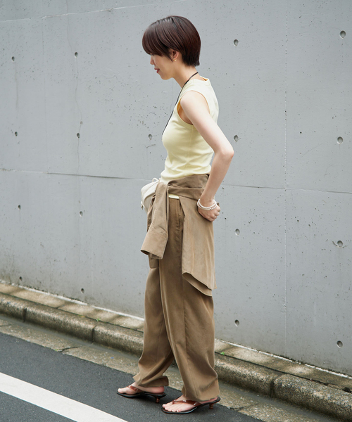 IENA(イエナ)の「《/手洗い可》フィブリルキュプラミックスジョガーパンツ(その他パンツ・レディース・チャコールグレー/カーキ・38/36)」の19枚目の写真