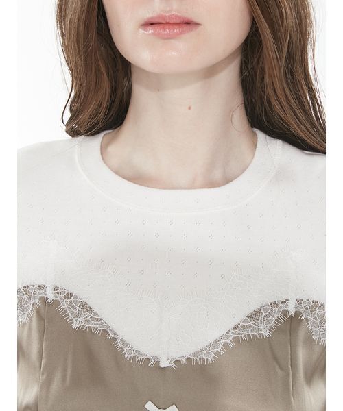 SORIN（ソリン　）の「Corset Docking T-shirt / コルセットドッキングＴシャツ（Tシャツ/カットソー・レディース・グレー/ベビーピンク/ホワイト/ブラック・38）」の13枚目の写真