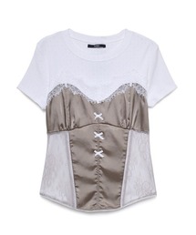SORIN（ソリン　）の「Corset Docking T-shirt   コルセットドッキングTシャツ（Tシャツ/カットソー）」