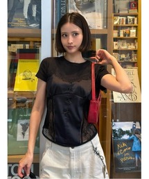 SORIN（ソリン　）の「Corset Docking T-shirt   コルセットドッキングTシャツ（Tシャツ/カットソー）」