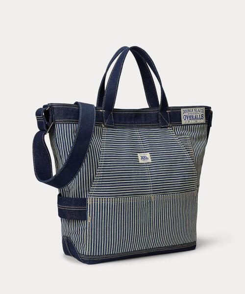 RRL(ダブル アール エル)の「インディゴ ストライプド ツイル トート(トートバッグ・メンズ・ネイビー系1・ONE)」の9枚目の写真