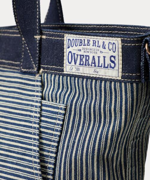 RRL(ダブル アール エル)の「インディゴ ストライプド ツイル トート(トートバッグ・メンズ・ネイビー系1・ONE)」の6枚目の写真