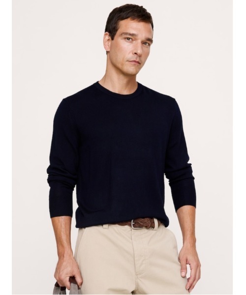 Banana Republic(バナナリパブリック)の「メリノ クルーネックセーター(ニット/セーター・メンズ・チャコールグレー/ライトブルー/ブラック/ネイビー/ブラウン/グリーン/その他/マルチ/ナチュラル・S/M/L/XL)」の7枚目の写真