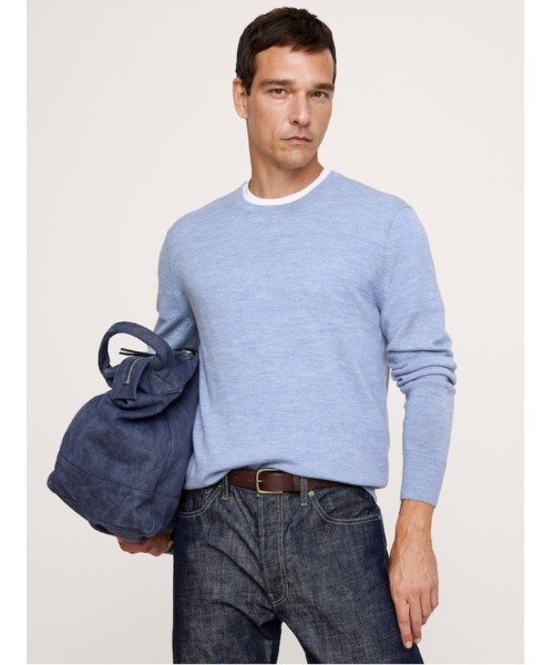 Banana Republic(バナナリパブリック)の「メリノ クルーネックセーター(ニット/セーター・メンズ・チャコールグレー/ライトブルー/ブラック/ネイビー/ブラウン/グリーン/その他/マルチ/ナチュラル・S/M/L/XL)」の1枚目の写真